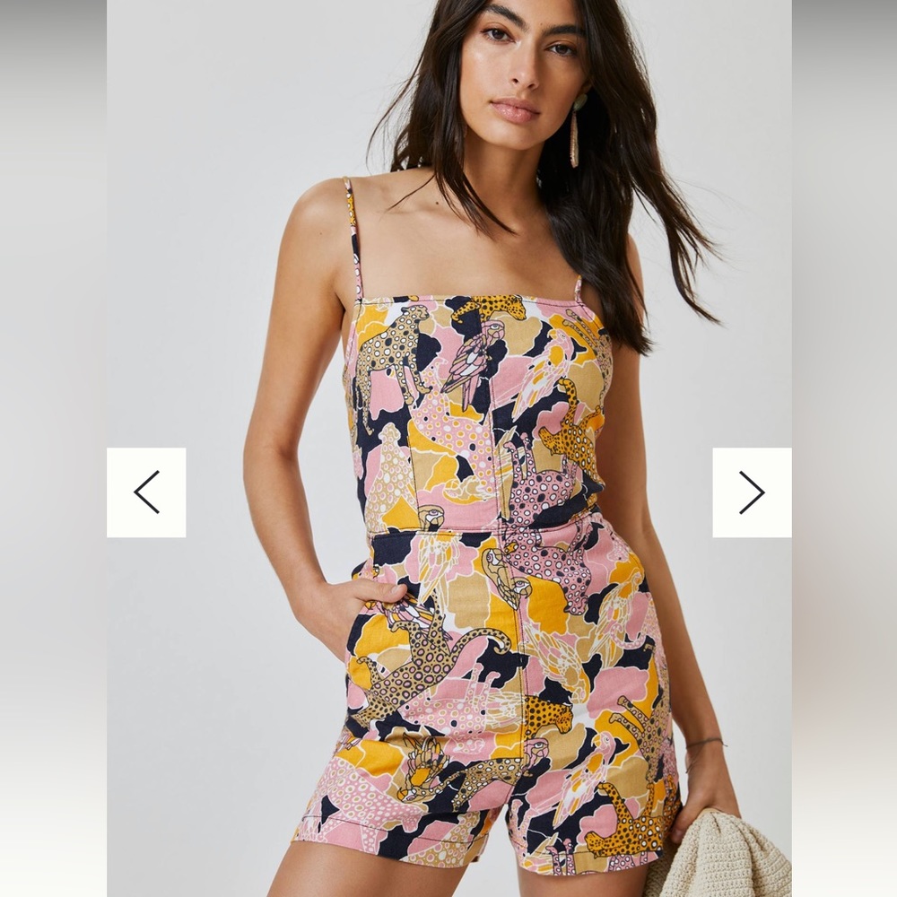 Anthropologie Maeve Tie-Back Mini Romper. Size 12.